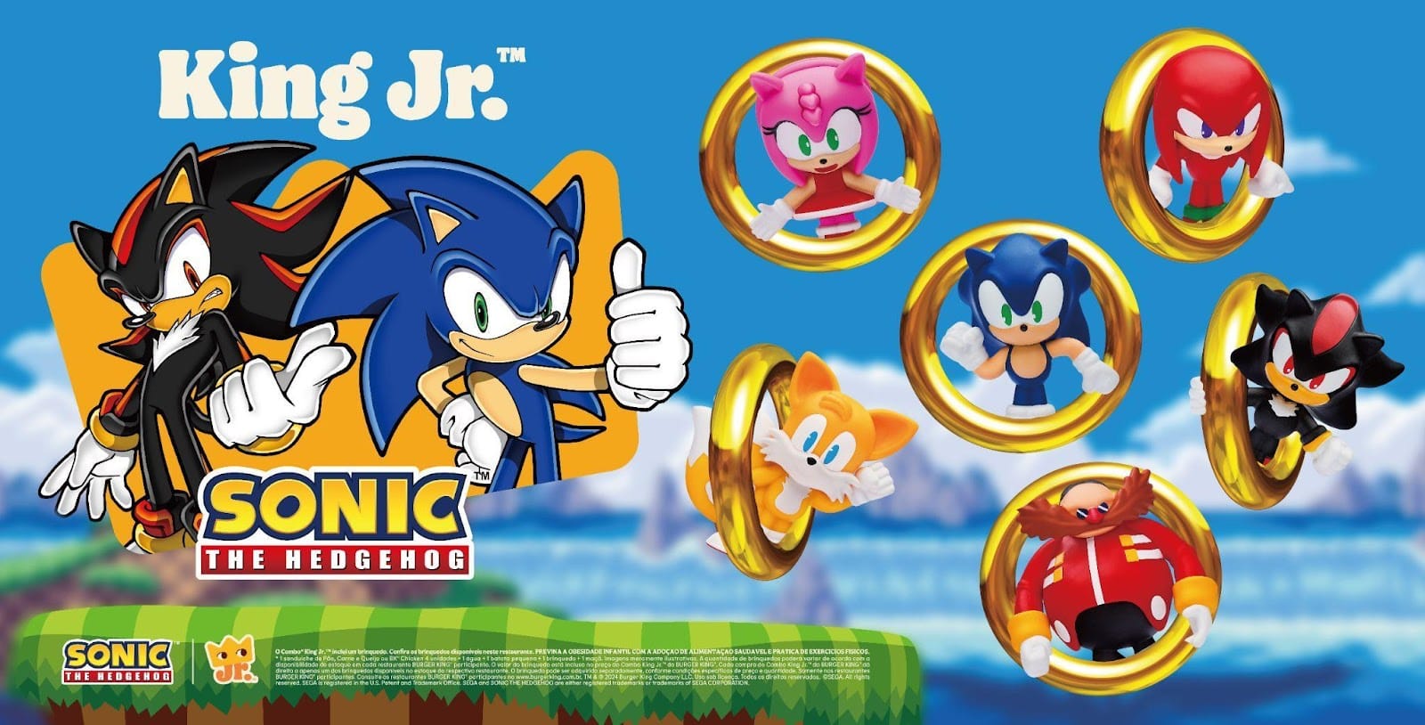Burger King® Anuncia Brindes de Sonic para o Combo King Jr.