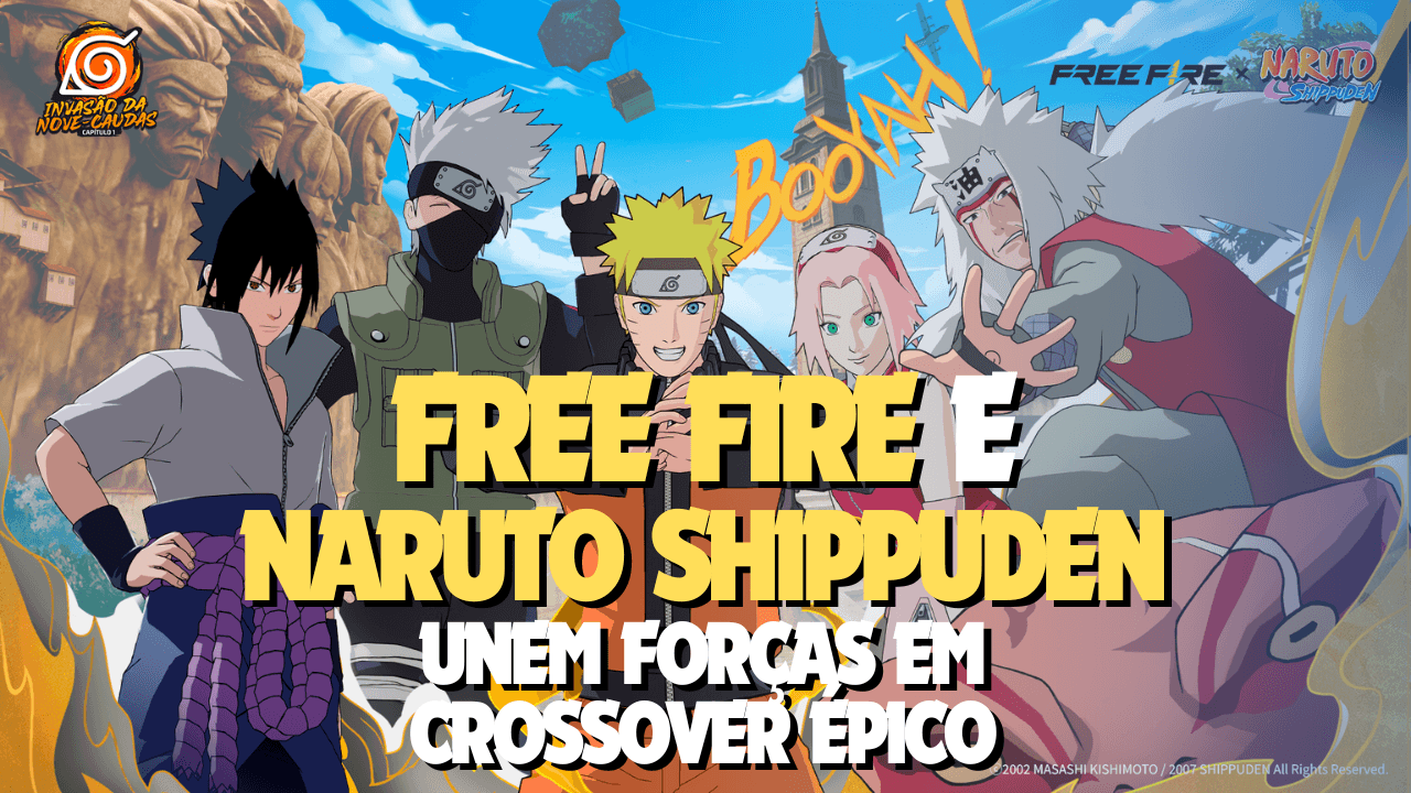Free Fire e NARUTO SHIPPUDEN se unem para a maior parceria com um anime na história do Battle Royale