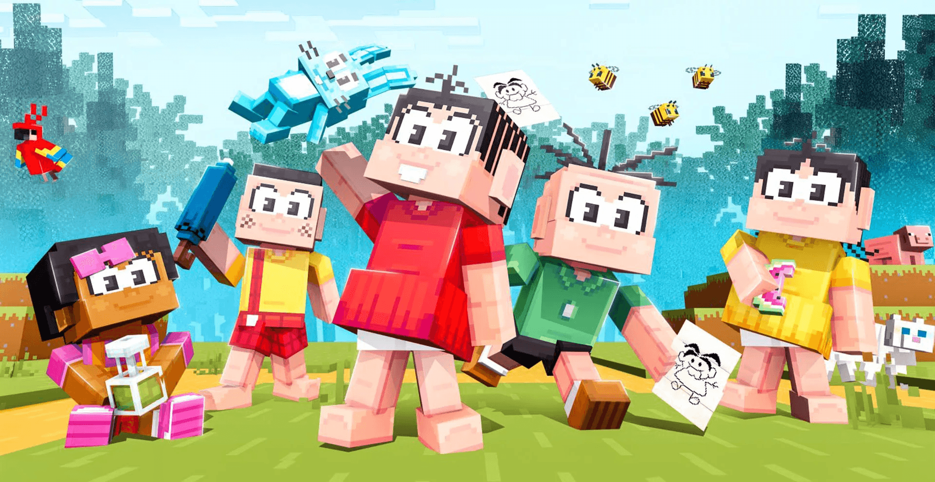 A Turma da Mônica acaba de se juntar oficialmente ao Minecraft