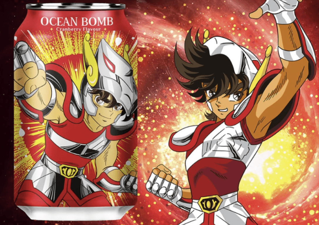 Cavaleiros do Zodíaco ganham novos refrigerantes temáticos em Taiwan