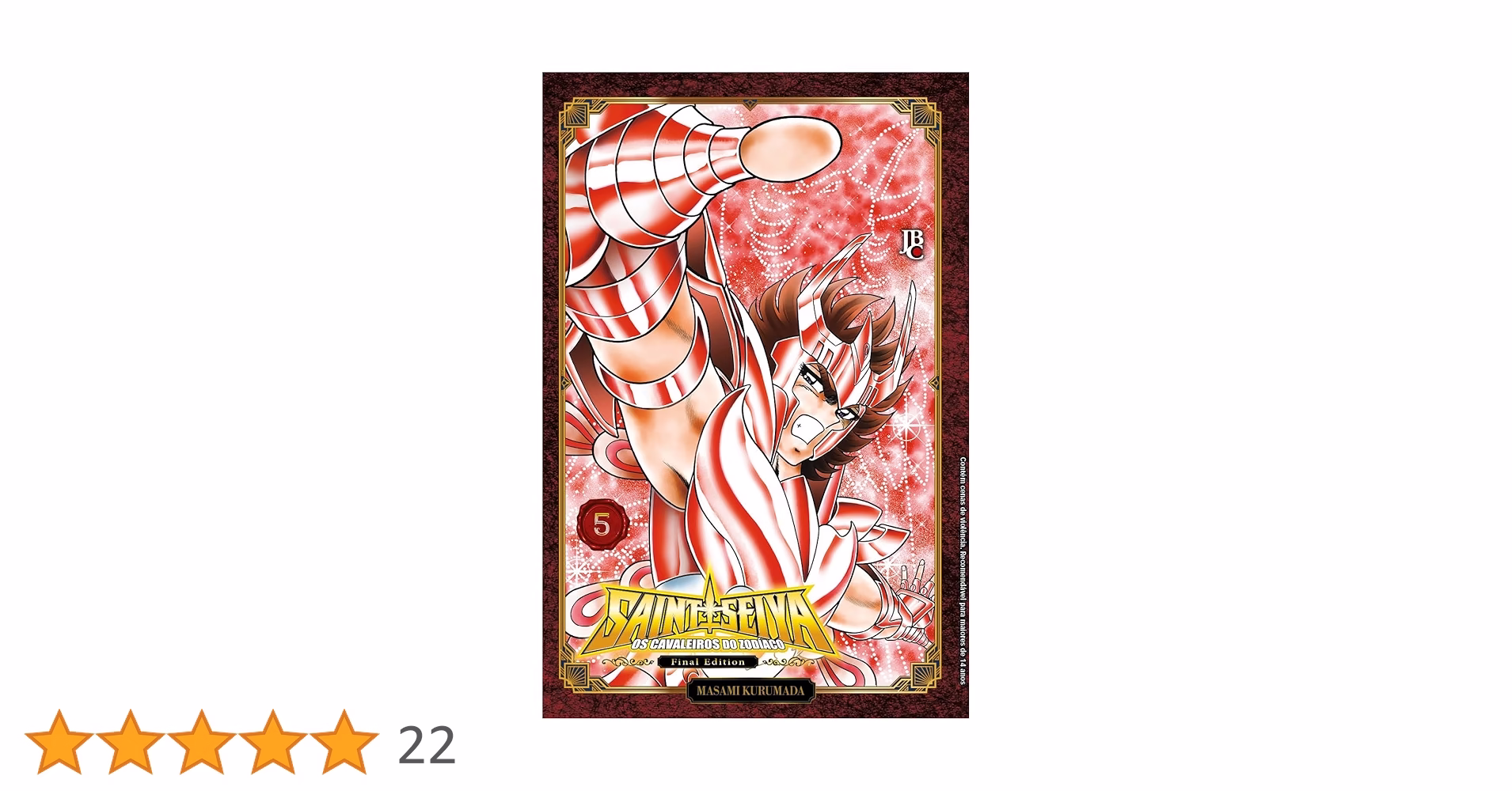 A Força do Cosmo! Saint Seiya: Final Edition Vol. 5 estreia no TOP 5 de ficção mais vendidos do Brasil!